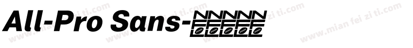 All-Pro Sans字体转换